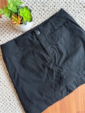 Maeve | Women’s Colette Linen Blend Mini Skirt | Black | 1X